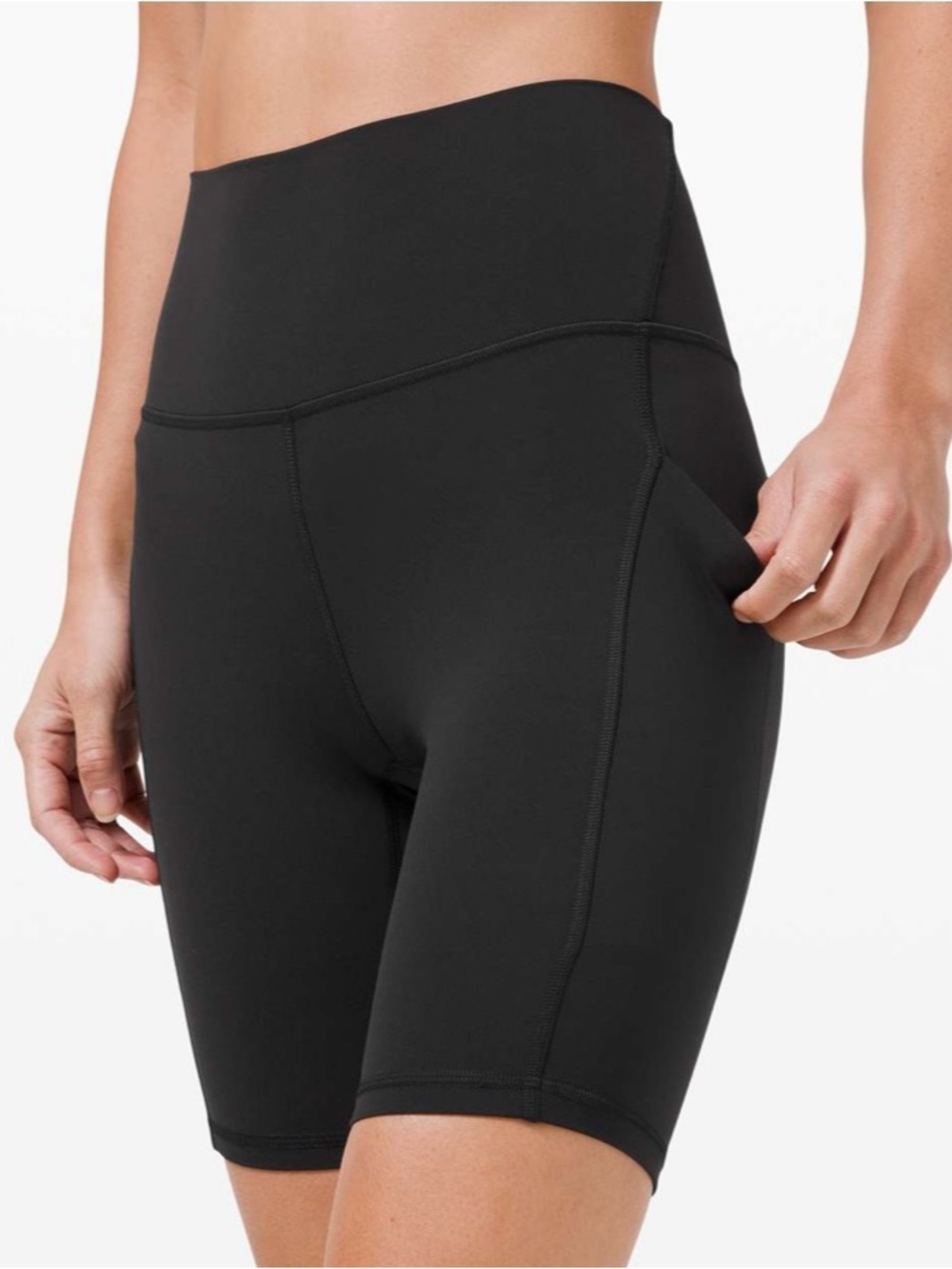 Lululemon Align High Rise Black Shorts with Pockets 8”